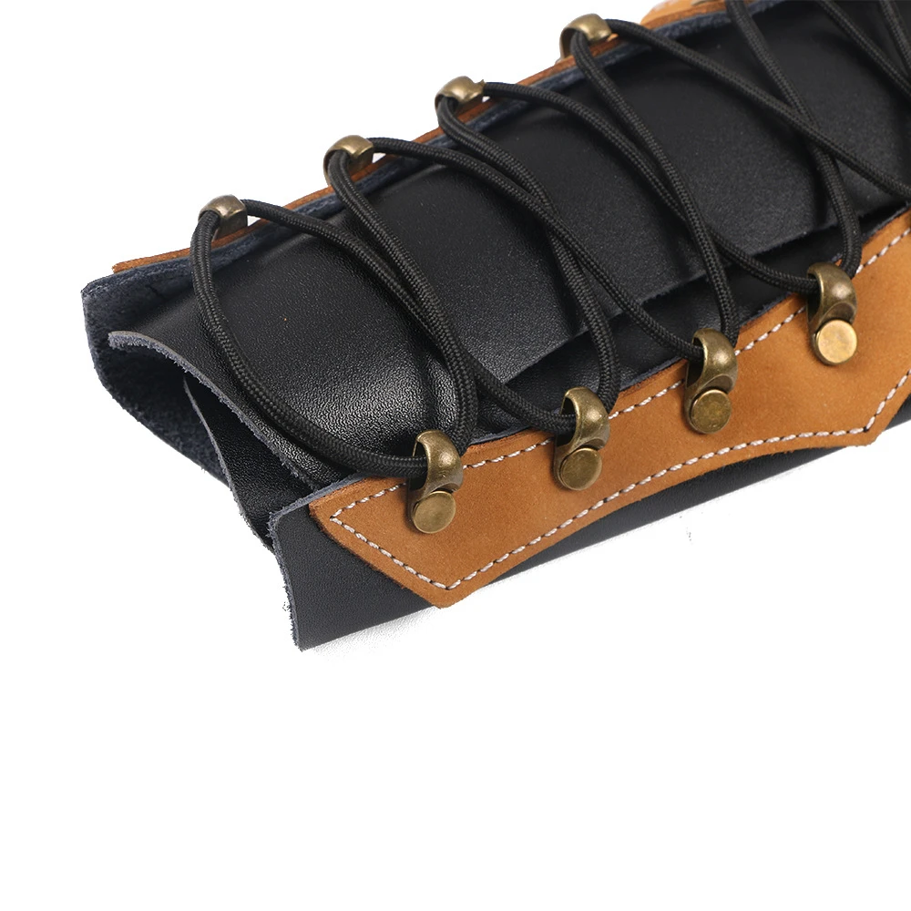 Фиксатор руки из воловьей кожи для стрельбы лука с аппаратными крепежами