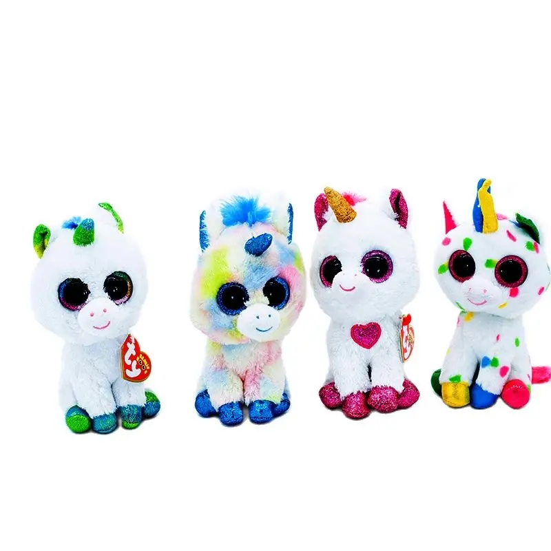 

New 6" 15cm Ty Big Eyes Flippables Rainbow Unicorn Color Animal Toy Unicorn series Collectible Boy Girl Birthday Gift