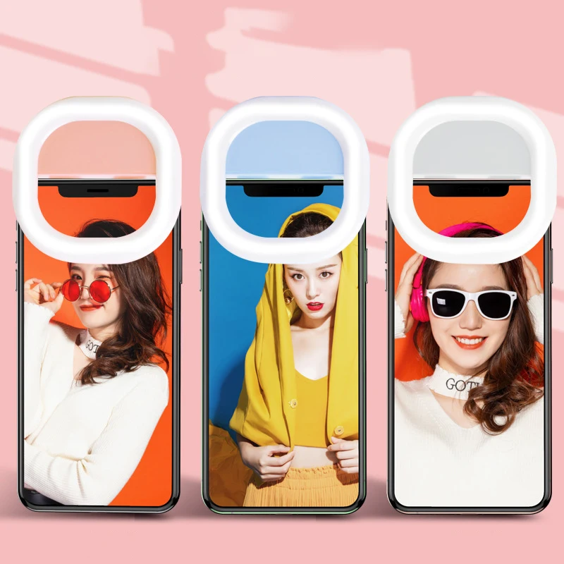 Мини клип на мобильный телефон селфи кольцевой вспышка объектив - Цена: 69,99 - 183,34 руб.