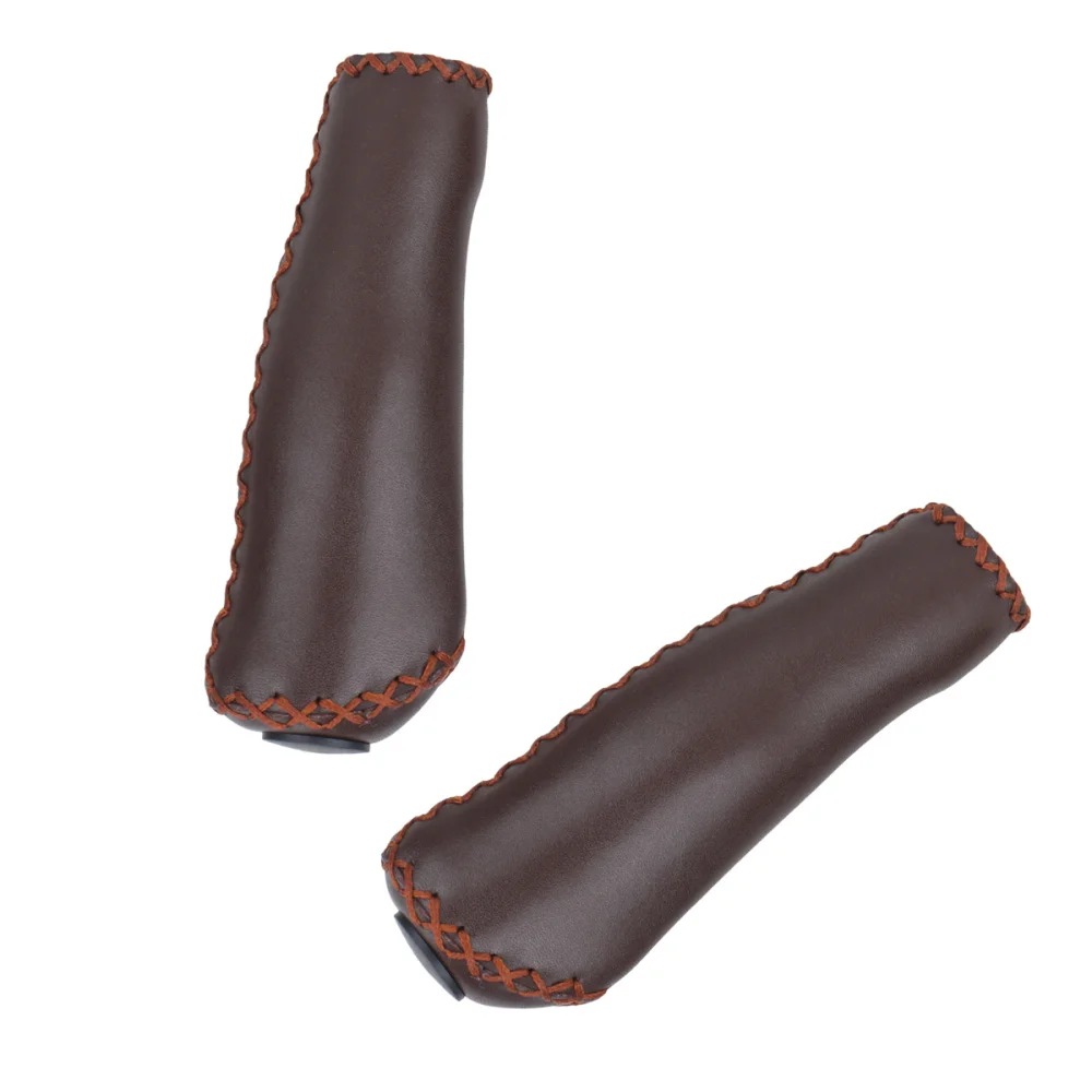 

1 Pair Ergonomics Microfiber Leather Handle Cover Hand Sewing Handlebar Grips Protector Long TPR Bike Grips Wrapper for Children