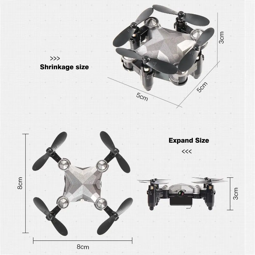 Складной беспилотный летательный аппарат чемодан Дрон с камерой wifi Квадрокоптер