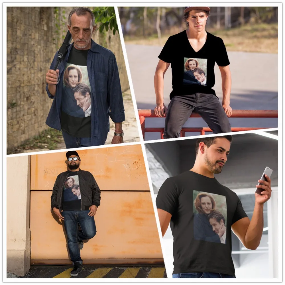 Футболка с надписью X filts, Dana Scully X pilles Fox Mulder, Мужская футболка с коротким рукавом, базовая футболка с принтом, 100 хлопок, плюс размер, забавная футболка