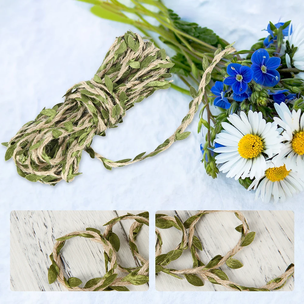 10 м/лот Искусственный лист натуральный гессийский джутовый шпагат веревка