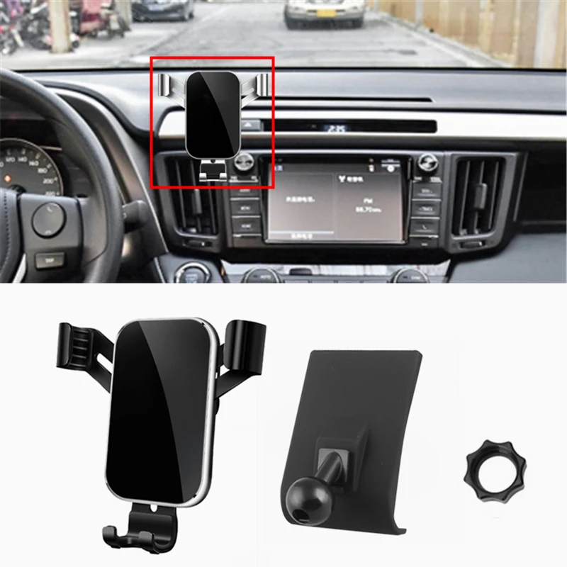 

Mobile phone Holder For Toyota RAV4 2015 2016 Dashboard Air Vent Car Cellphone Holder Mount Stand Clip For Toyota RAV4 2017-2019