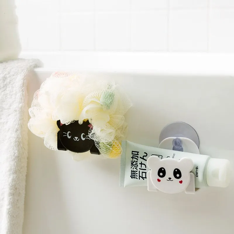 1 шт. Кухонные гаджеты мультяшная губка полка для хранения тряпки с присоской