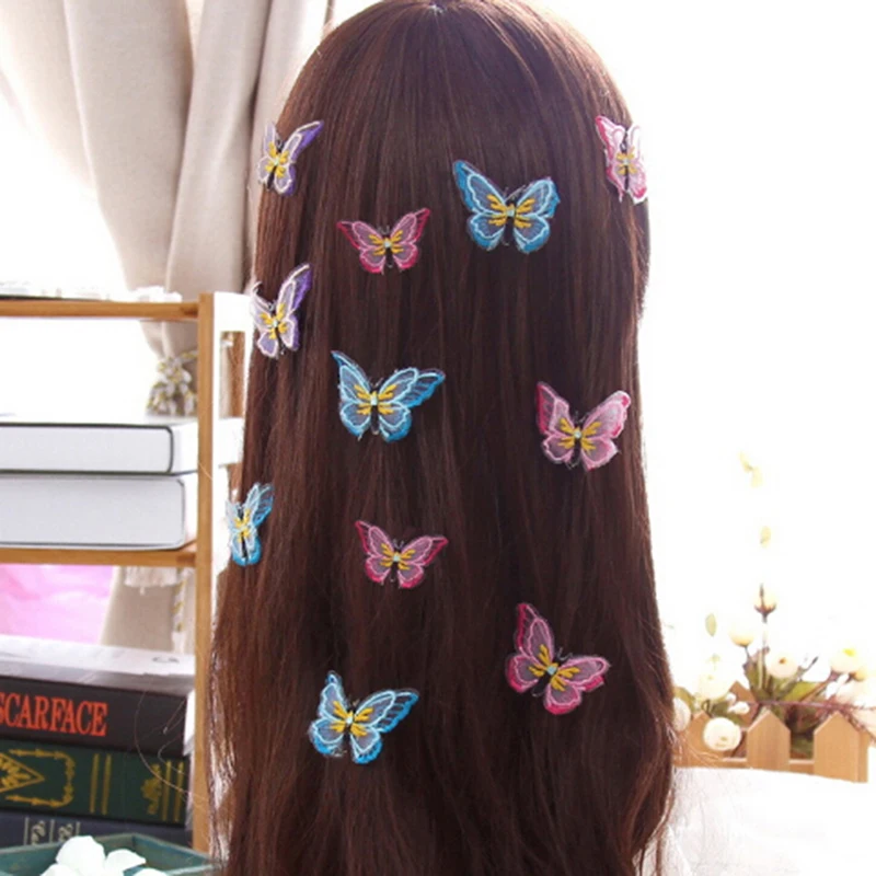 

4 шт пластиковые женщины бабочки заколки для волос вечерние свадебные заколки для волос аксессуары для волос для девочек выбирается случай...