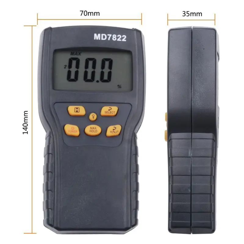 

New Digital Wheat Corn Grain Moisture Meter MD7822 LCD Display Humidity Tester