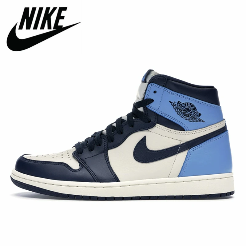 

Air AJ 1 Mid AJ1 Men's Mid Leather Basketball Shoes Sneakers Retro High Royal Toe Chicago Light Smoke Grey White UNC