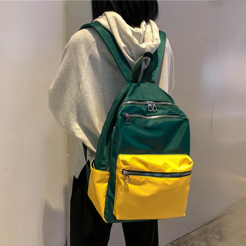 Двойные сумки через плечо для девочек рюкзаки старших классов холщовые из ткани