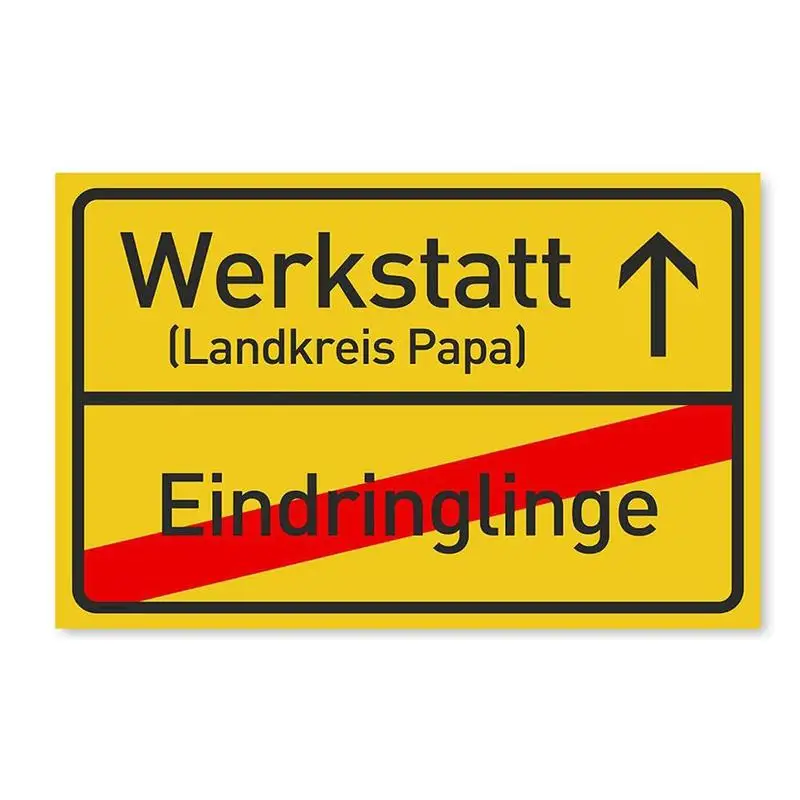 

Workshop Sign As A Gift Waterproof Stickers Address For Christmas On Ideas For Dad Father's Day Gift Signs For Dad P5J7