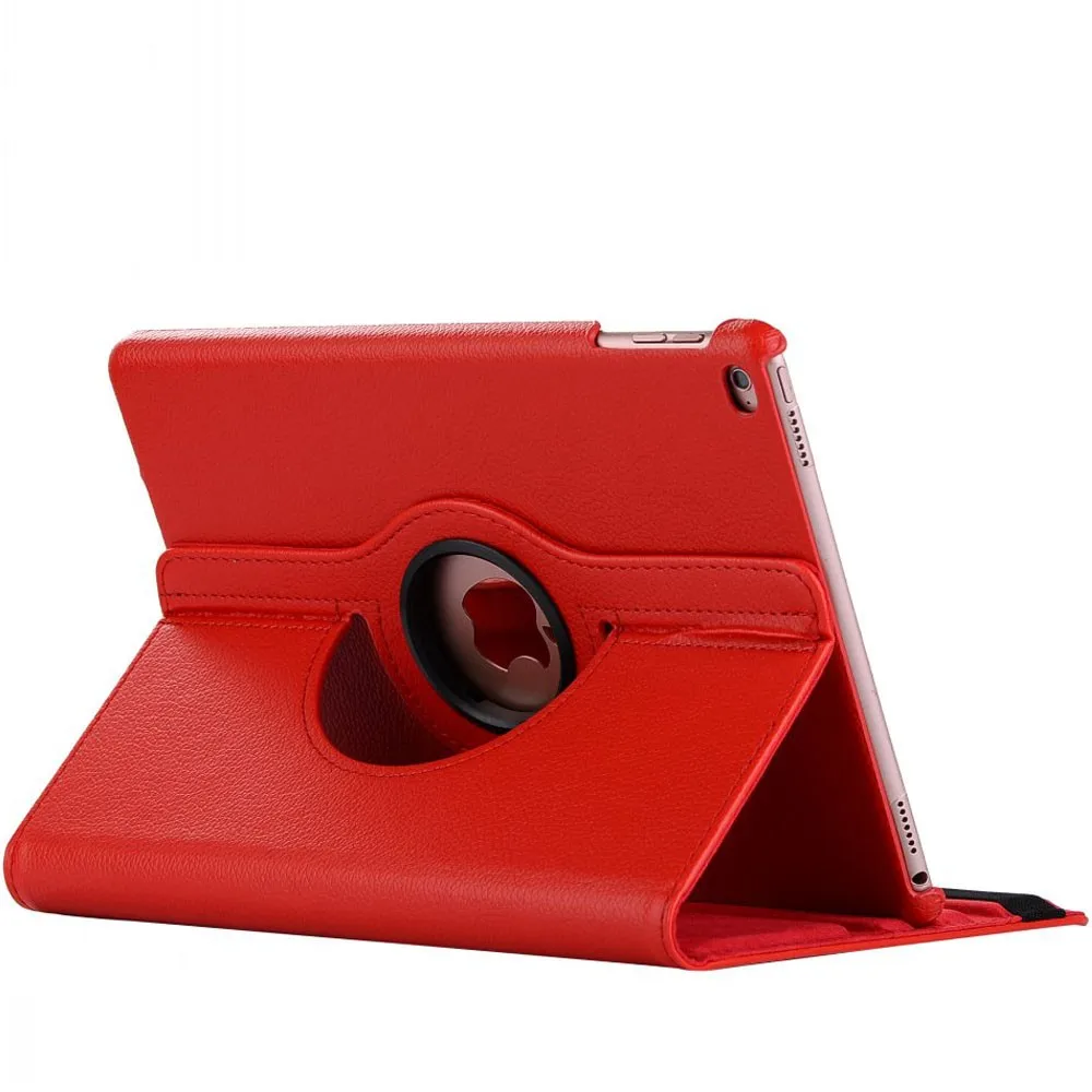 Чехол для iPad 9,7,,, Чехол для iPad Air 2, Air 1, чехол, 5, 6, 5, 6, 6 поколение, чехол, вращающийся на 360 градусов, кожаный смарт-чехол - Цвет: Red