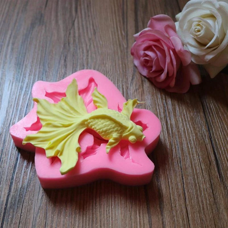 1 шт. 3D Мыло Форма Золотая Рыба Реалистичная силиконовая форма Diy карпа d