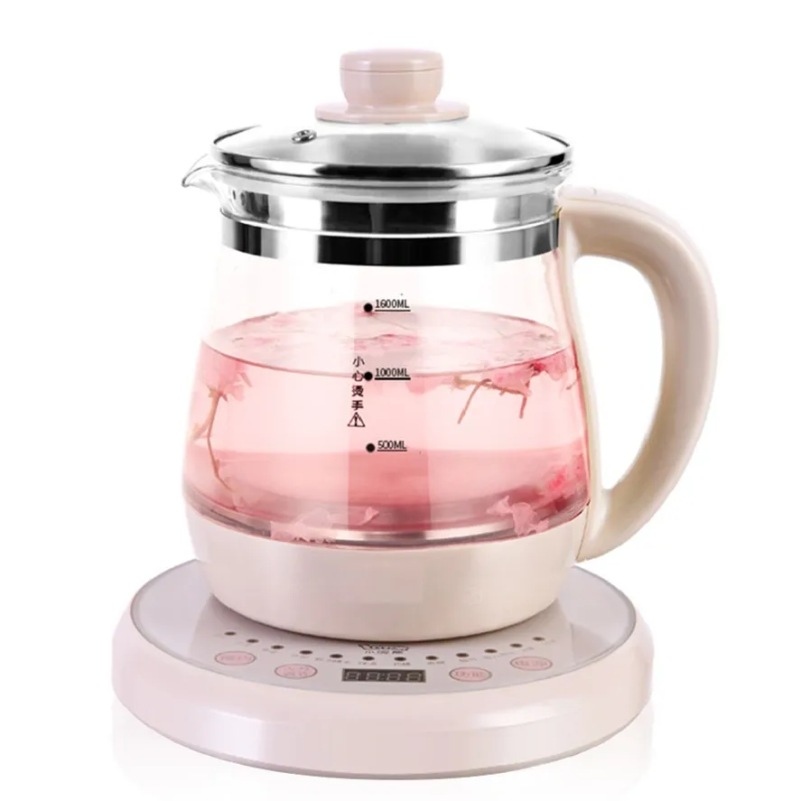 220V 1600ML Бытовая Стекло Электрический чайник мини сохранения здоровья горшок