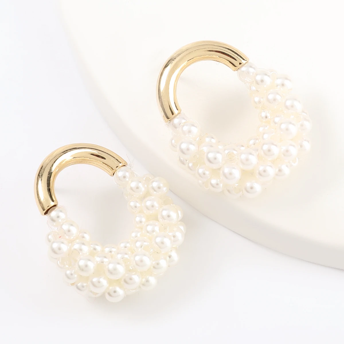

Fashion Metal Imitation Pearl Earrings Women's Creative Popular Dangle Earrings Party Jewelry Accessories