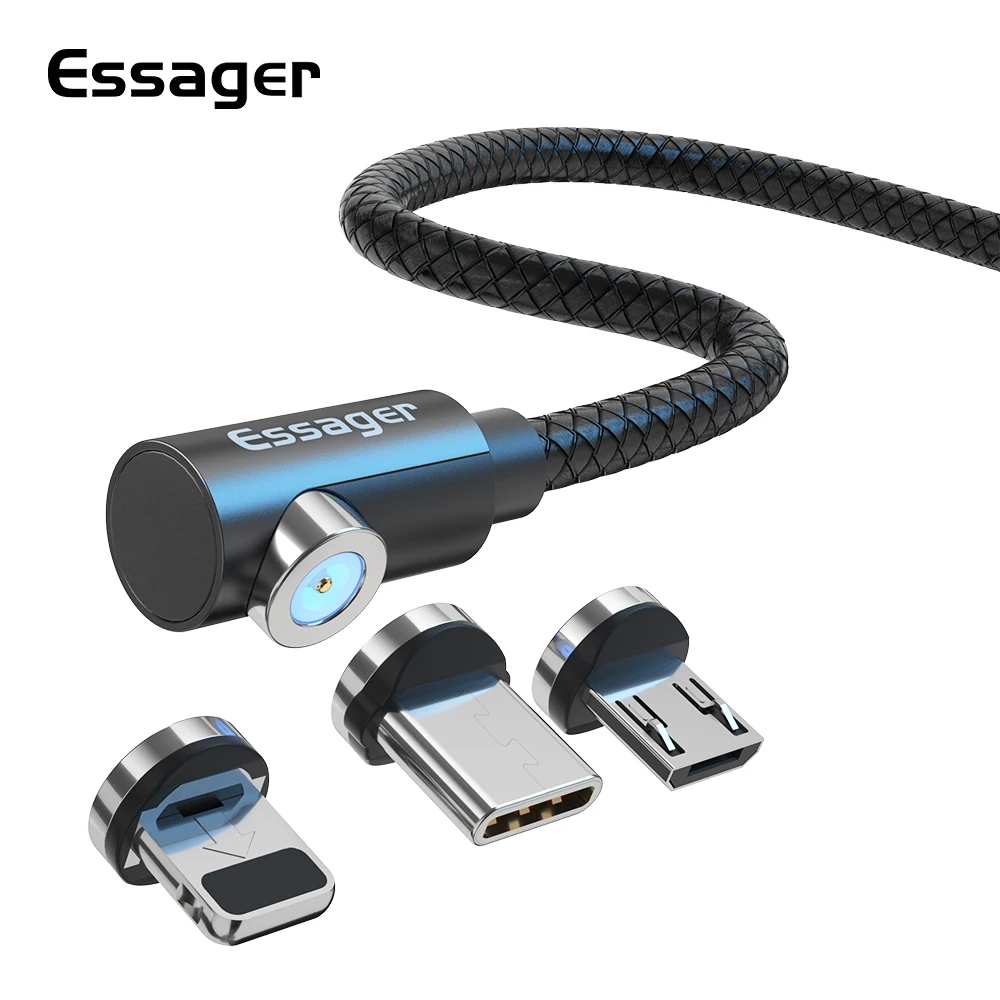 Магнитный кабель Essager 1/2 м Micro USB Type C адаптер зарядное устройство для быстрой