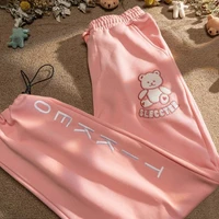 y2k joggers women pants harajuku korean fashion high waist cute casual pink sports kawaii japanese girl oversize sweatpants 2022
