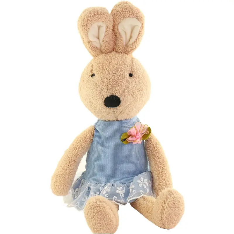 

Пушистая кожа милые большие уши кролик косплей кружевная юбка плюшевые игрушки детская подушка для сна детская девочка подарок на день рож...