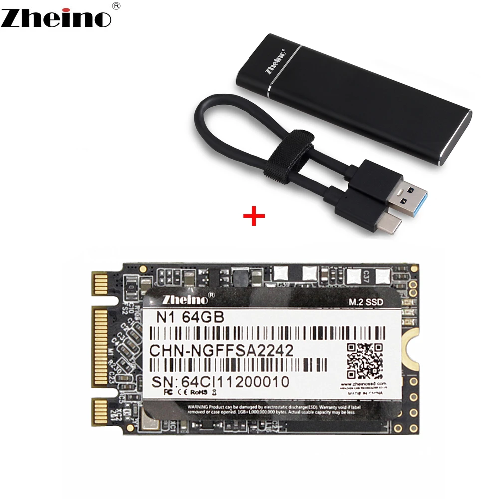 Zheino 2242 M.2 SSD к USB 3 1 NGFF чехол Портативный Внешний жесткий диск для ПК ноутбука
