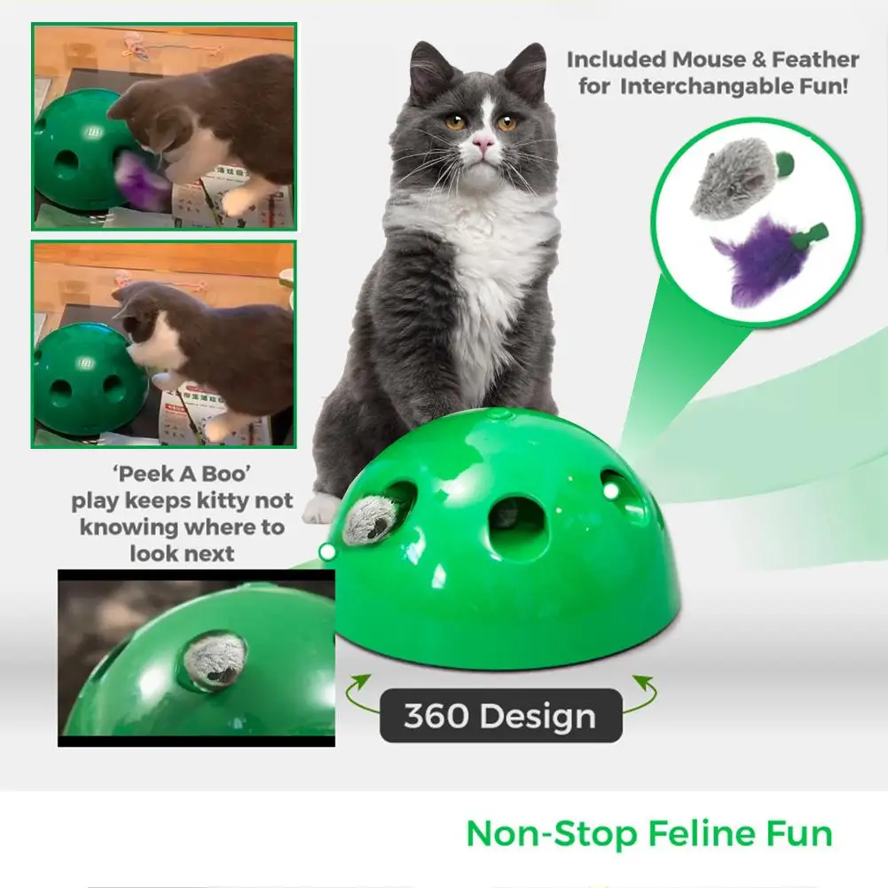 Игрушка для кошек с зарядкой от USB Интерактивная игрушка мышь перья забавная