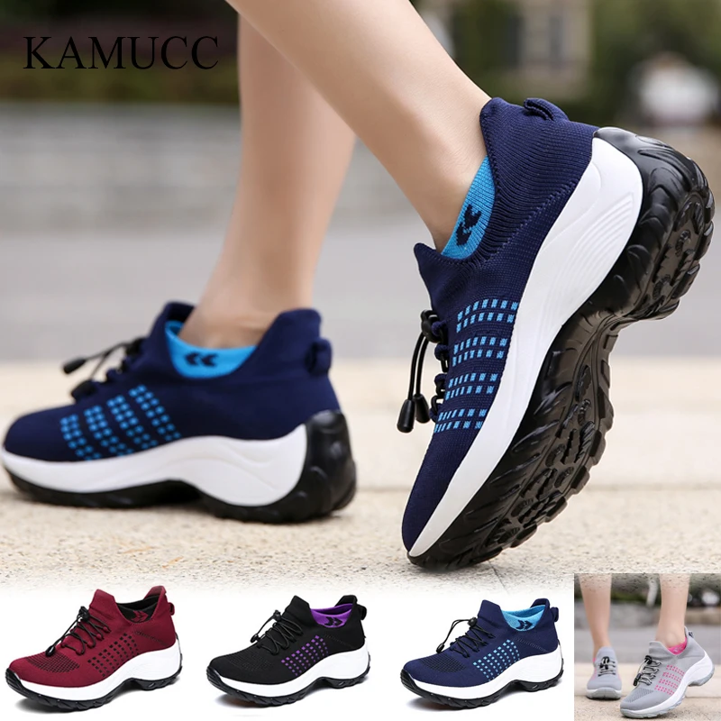 

Women Flat Platform Shoes Woman Sneakers for Women 2021 Breathable Mesh Tenis Ladies Shoes for Sock Sneakers Zapatillas Mujer