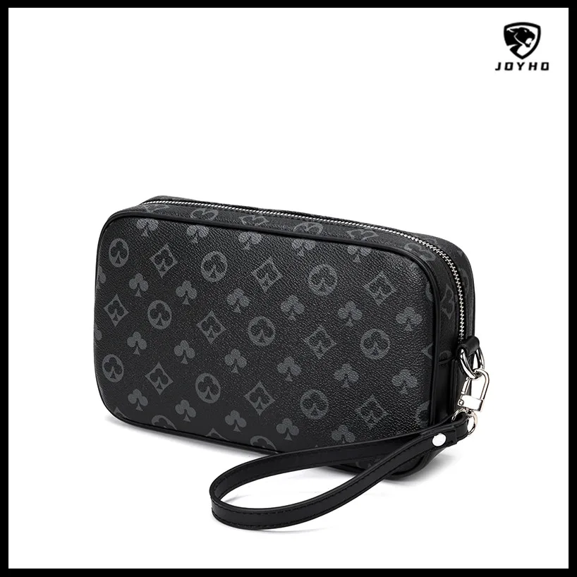

Men's Clutch Bags for men Business Leather HandBag Male Long Money Wallets zipper Mobile Phone Pouch Man Party Clutch Coin Purse