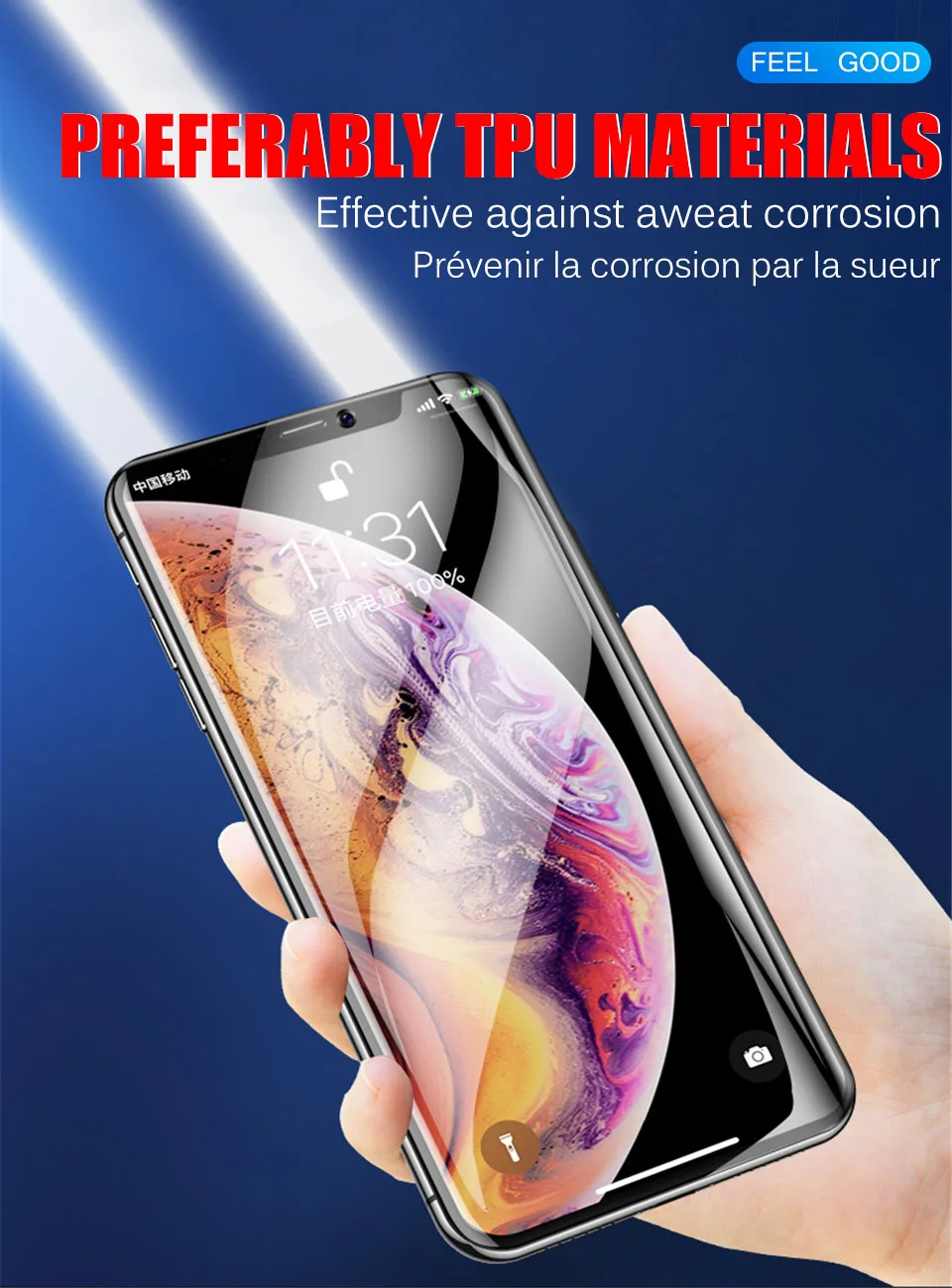 20D полное покрытие изогнутая Гидрогелевая пленка для iPhone XR X XS 11 Pro MAX Защита экрана для iPhone 6 6s 7 8 Plus мягкая пленка не стекло