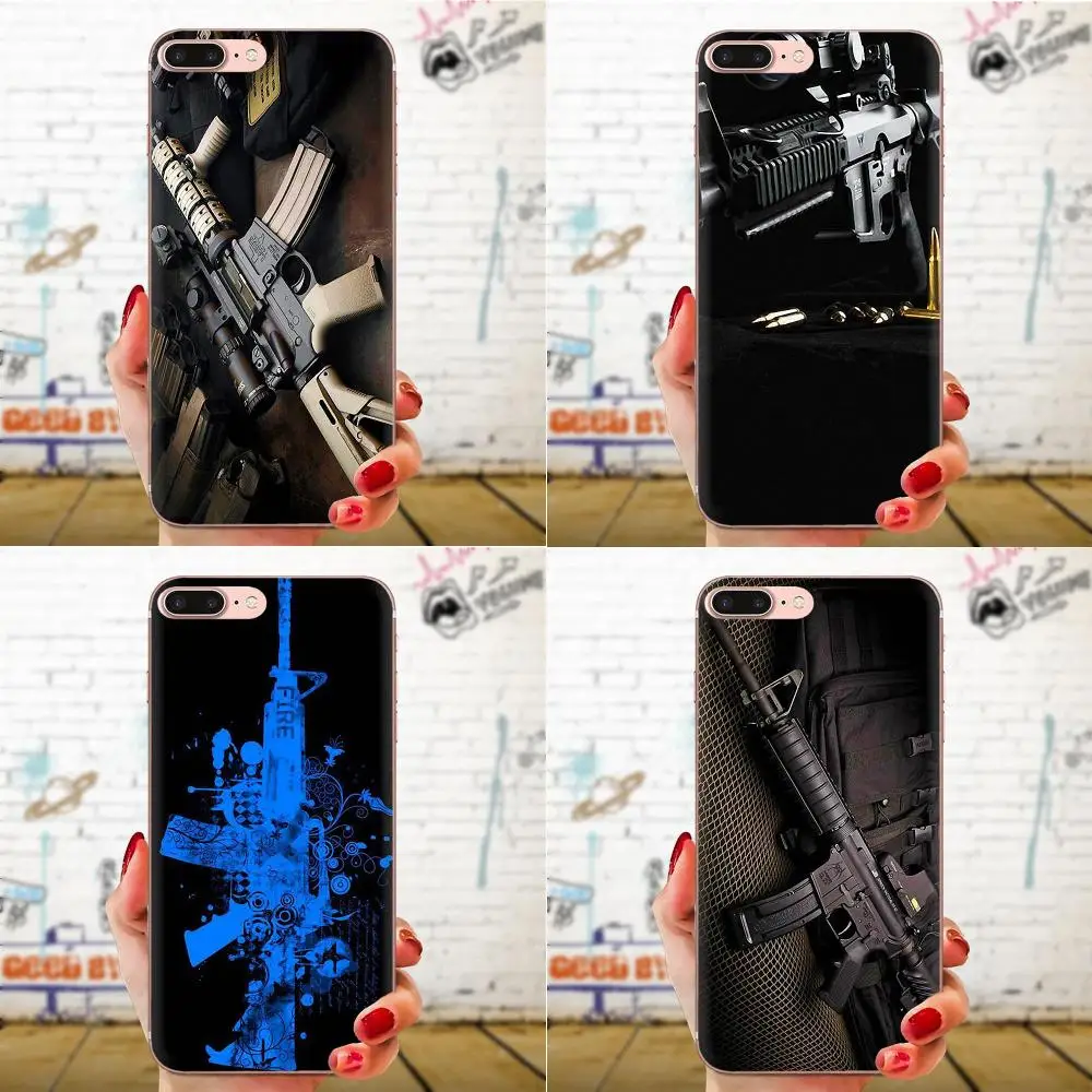 Мягкая оболочка для телефона винтовка Ar 15 Guns Motorola G G2 G3 G4 G5 G6 G7 Plus Xiaomi Redmi Note 8 8A 8T 10 K30
