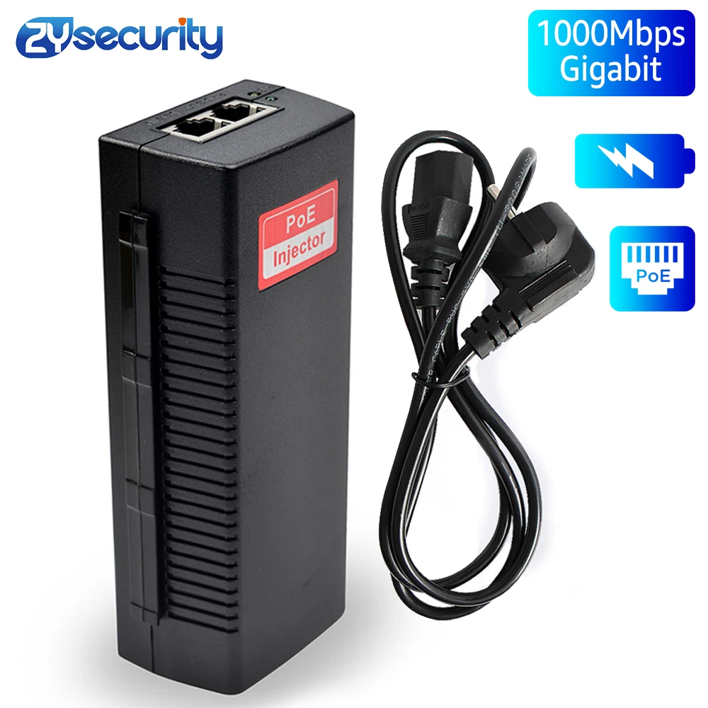 Инжектор PoE 1000 Мбит/с 48 В 30 Вт IEEE 802.3u 100|Коробки передач и кабели| |