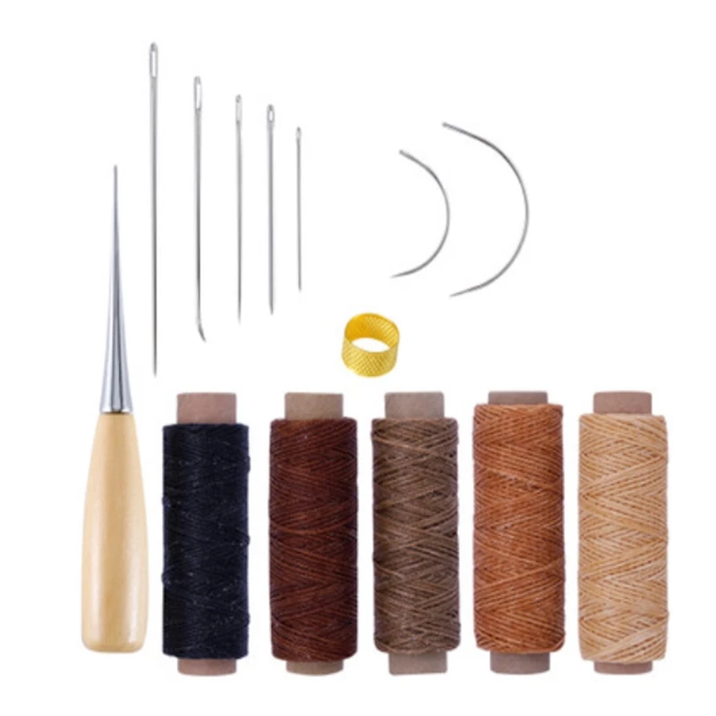 14 шт./компл. набор кожаных инструментов для рукоделия игл и ниток начинающих