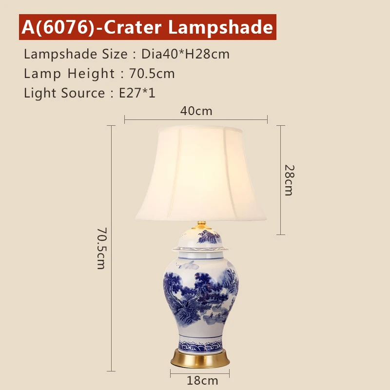 

Медная настольная лампа Jingdezhen LED