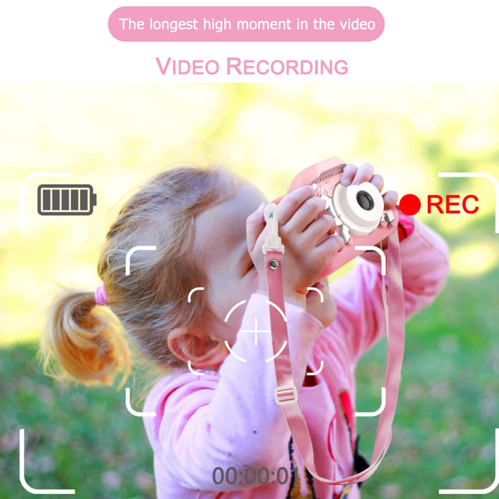 

Kids Camera Cute Toys Horse Mini Digital Camera HD IPS Screen Cameras Education Toy for Children Boys Girls Birthday Gifts
