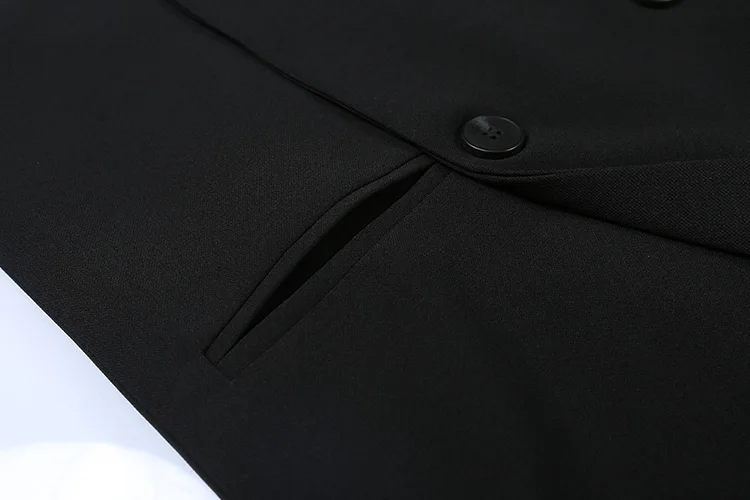 

2020 Autumn Fashion Women Blazers Notched Double Breasted Pockets Long Sleeve Woman Coats Black Tops Outerwear C08518K