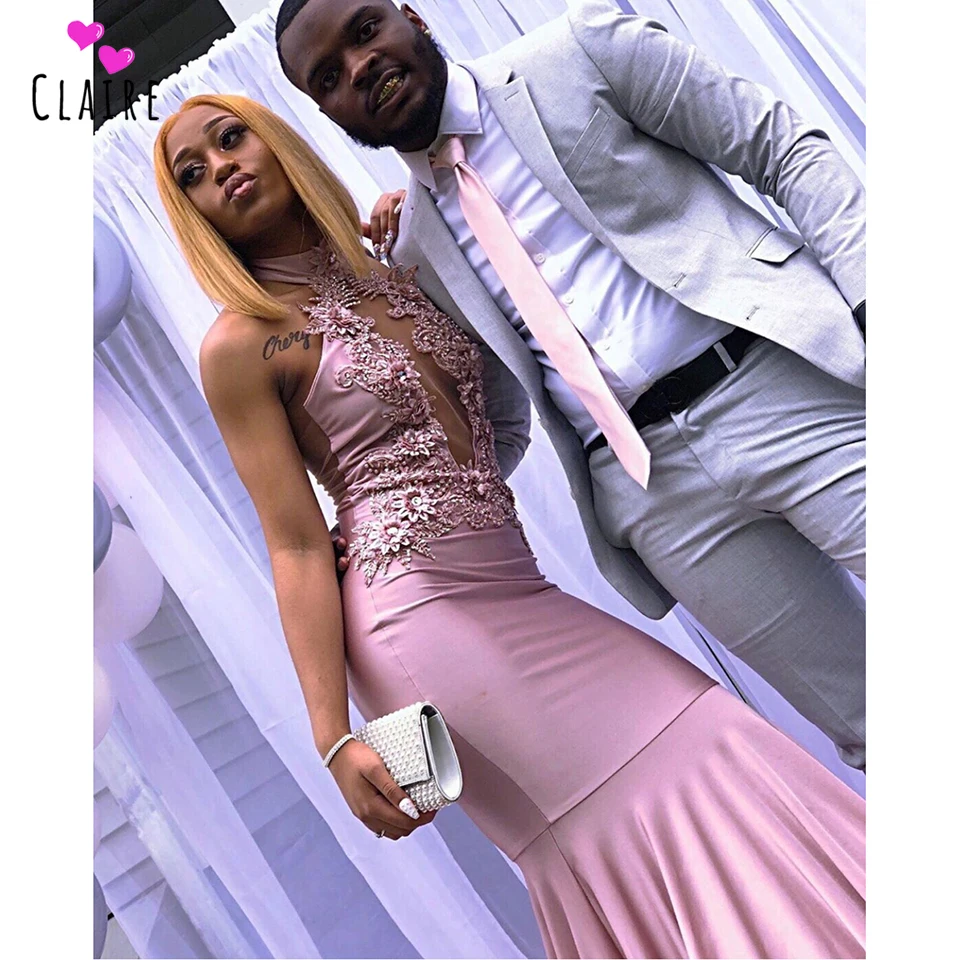 Африканские черные платья для выпускного вечера девушек 2019 сексуальное