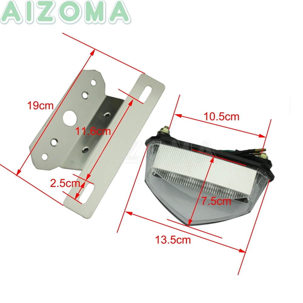 Задние стоп-сигналы для мотоциклов 12 В постоянного тока светодиодные фонари с