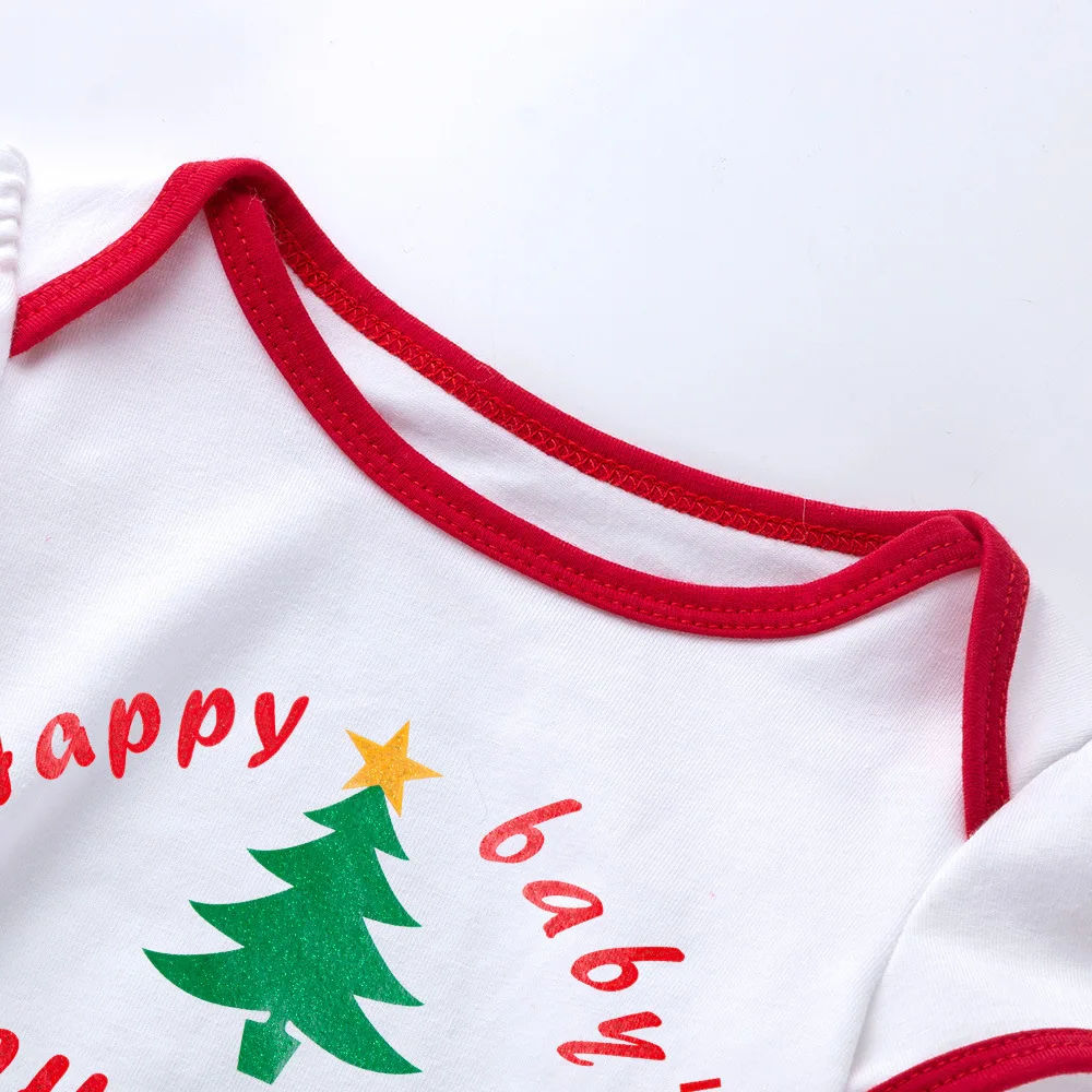 Рождественская одежда для малышей Комплект с длинными рукавами новорожденных