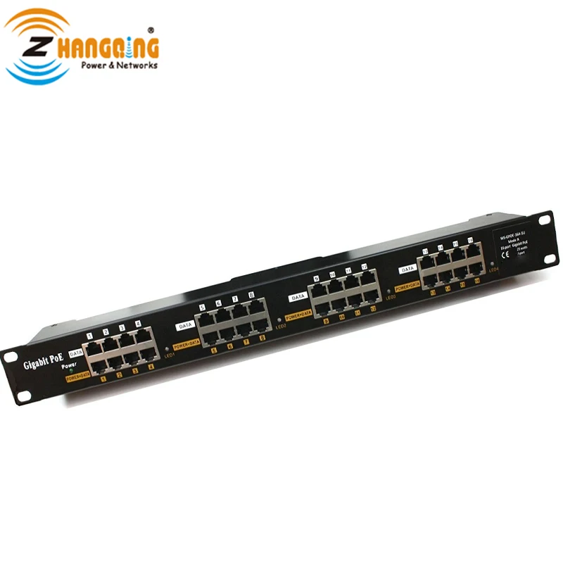 Гигабитный Пассивный PoE 16 порт питания через Ethernet инжектор режим A & B для камеры