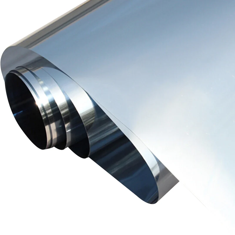 Односторонняя зеркальная пленка для окон витражная Солнцезащитная