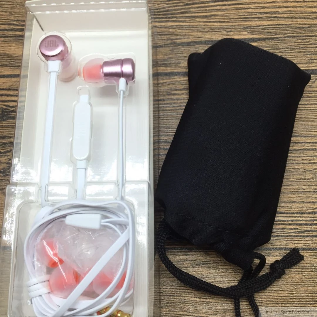 Проводные стереонаушники JBL T290 Спортивная басовая гарнитура с 1 кнопкой пультом