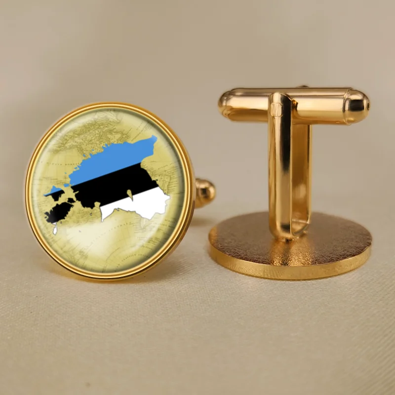 Герб Эстонии флаг карты запонки с национальным гербом | Украшения и аксессуары