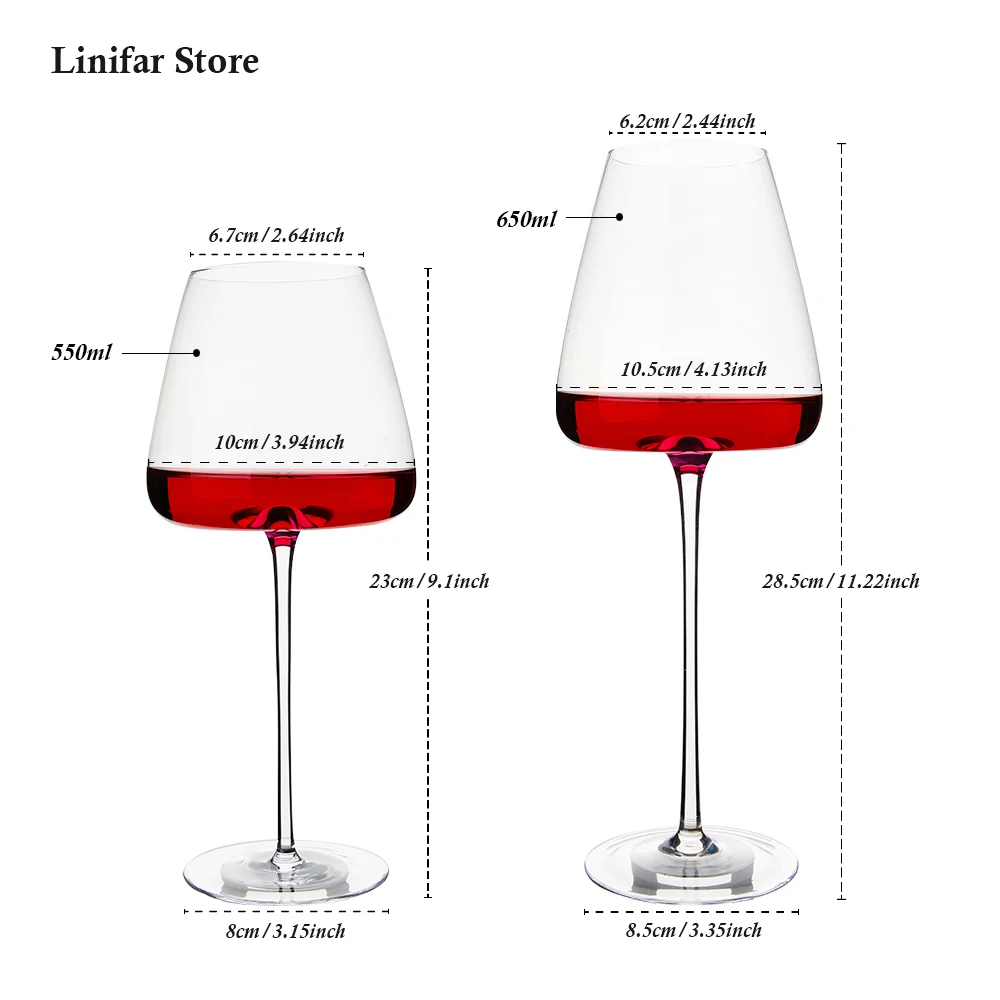 

2pcs Goblet Wine Glass Kitchen Utensils Water Grap Champagne Glasses Bordeaux Burgundy Wedding Party Birthday Gift Lead-Free