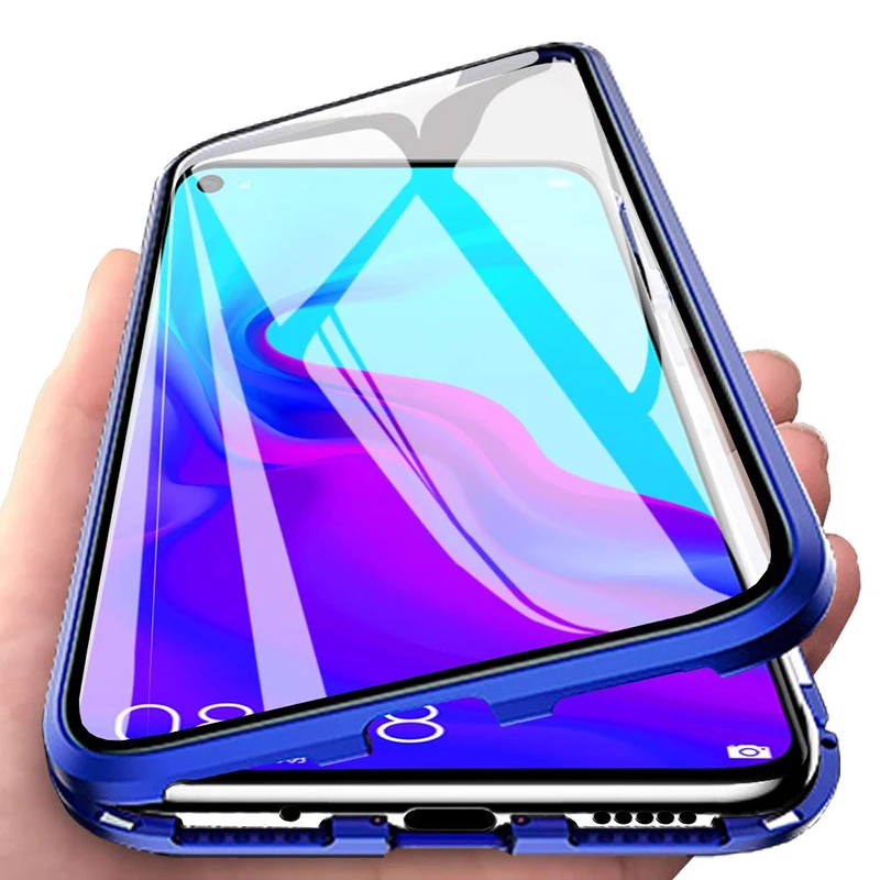 Роскошные магнитные поглощающие металлические флип-Чехлы для huawei Nova 4 Nova4