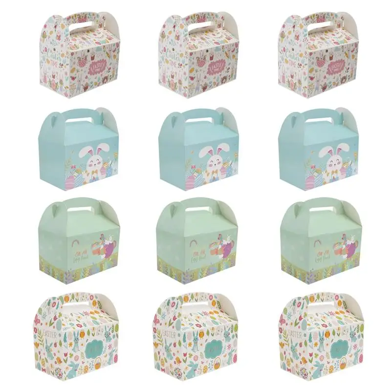 12pcs Easter Gift Boxes Candy Packing Box Egg Storage Party Decoration Accessories Kids Holder |