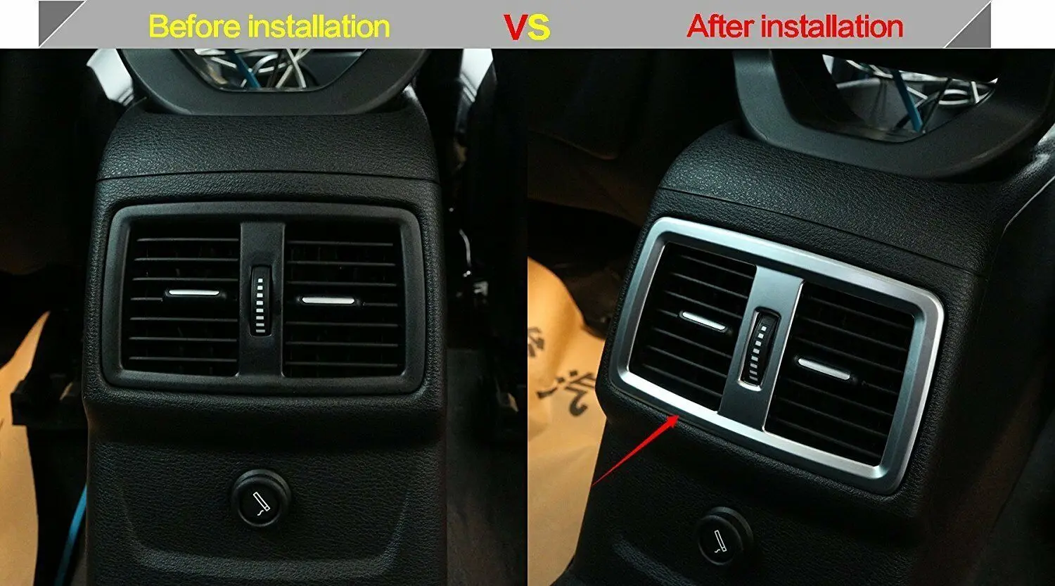 

Rear Air Outlet Vent Frame Cover Trim for BMW X1 F48 20i 25i 25le 2016-2018