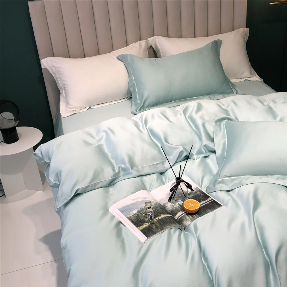 

Sondeson Luxury Women 100% Nature Silk Bedding Set Healthy Skin Duvet Cover Set Bed Linen Pillowcase Flat Sheet Or Fitted Sheet