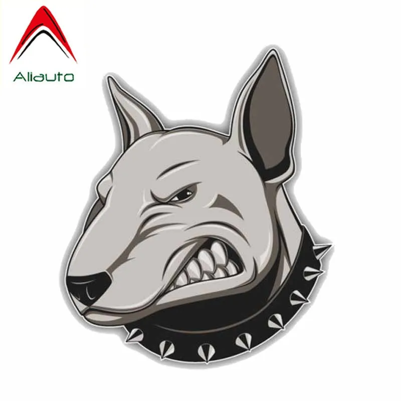 Стикер Aliauto из мультфильма Angry Bullterrier украшение для собак наклейки ПВХ покрытие