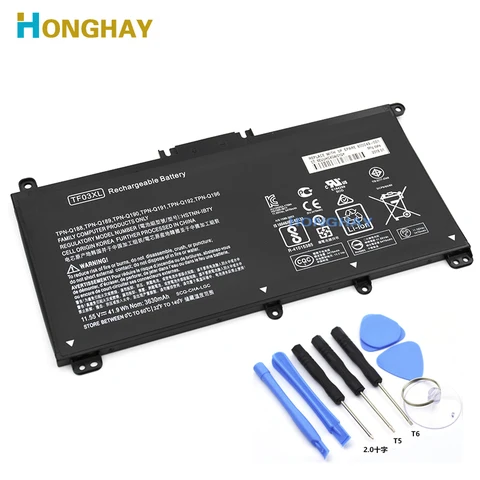 Аккумулятор для ноутбука Honghay TF03XL для HP 14-bp080nd 14-bf 15-CC TPN-Q188 Q189 Q190 Q191 Q192 Q201 HSTNN-LB7X 920070-855