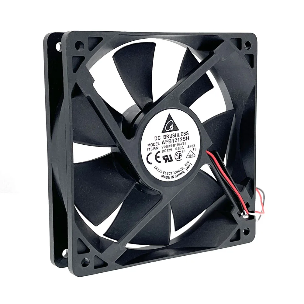 Новинка для AFB1212SH 12 см 120 мм 12025 DC 12V 0.80A Вентилятор охлаждения 120x120x25 2 p
