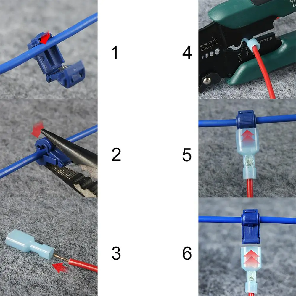 

120pcs Quick Electrical Cable Connectors Snap Splice Lock Wire Terminals Crimp Electric Wire Crimp Connectors Cable Joiner