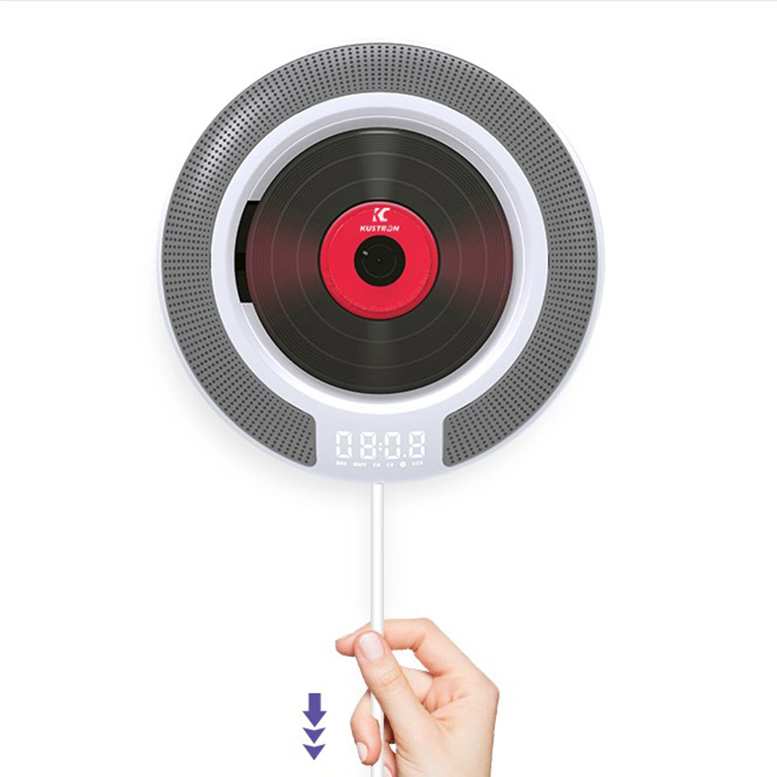 

Портативный CD-плеер с Bluetooth, FM-радио, аудио, FM-радио, поддержка CD, USB, TF, AUX, домашний декор
