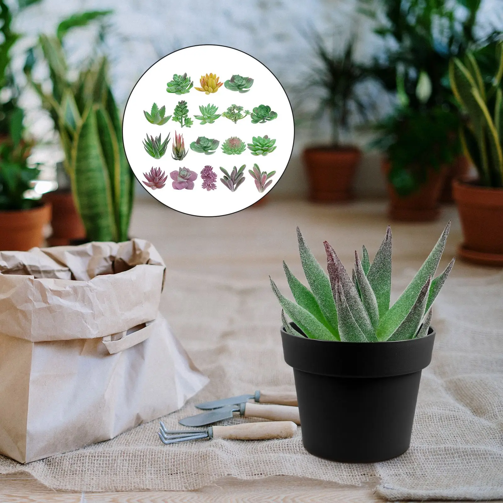 

18pcs Artificial Succulent Plant Ornaments Imitation Plant DIY Ornaments